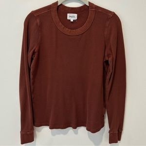 MATE the label Thermal Crew Neck in Tobacco Size M